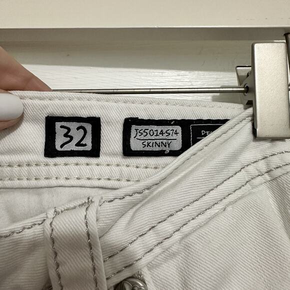 Miss Me Low Rise Y2k Skinny Size 32 Pockets Denim Jeans Size 32 30 - Picture 6 of 16